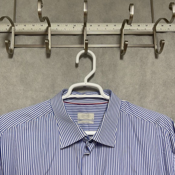 Eton Other - Eton Shirt Men 20 (51) Blue Stripe Dress Made to Measure Old Money Academia Luxe